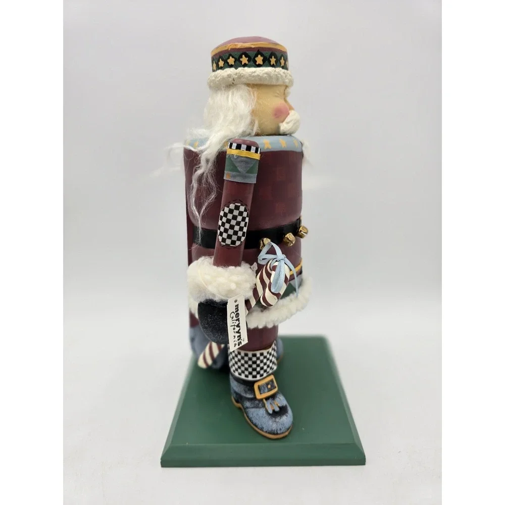 Vintage Nutcracker Santa Figurine Wood &  Resin 12.5